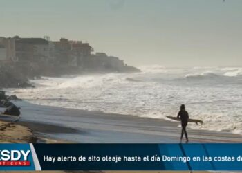 Surfistas aprovechan alto oleaje en Imperial Beach