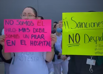 manifestación pacífica, enfermeros de la Clínica 1 del IMSS