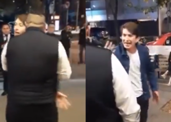 Captan al hijo de Xóchitl Gálvez agrediendo a trabajadores de un antro