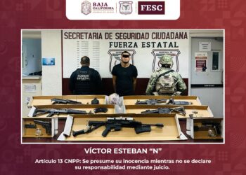 Decomisan arsenal en Tecate