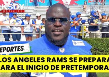 Los Angeles Rams se encuentran entrenando previo al inicio de la pretemporada de NFL 