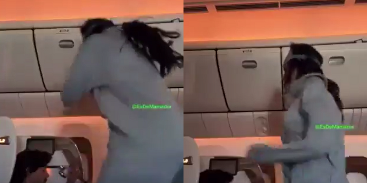 Barbara de Regil ejercicio en avión