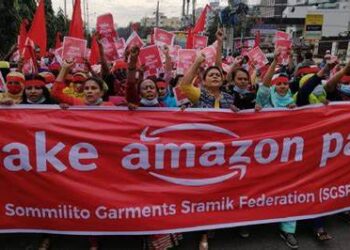 Trabajadores de Amazon en la India se unen a huelga global exigiendo mejores salarios