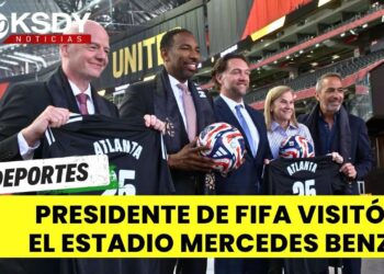 El presidente de la FIFA calificó al Mercedes Benz Stadium en Atlanta como absolutamente increíble