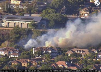 Bomberos combaten incendio forestal en North County, provocando evacuaciones temporales