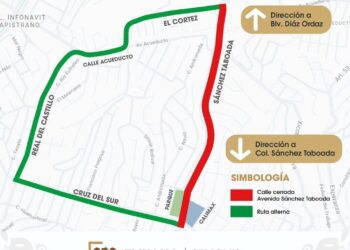 Cierran tramo de la Avenida Sánchez Taboada por trabajos viales