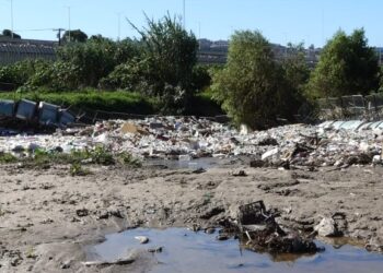 Barreras en Río Tijuana frenan toneladas de basura tras lluvias