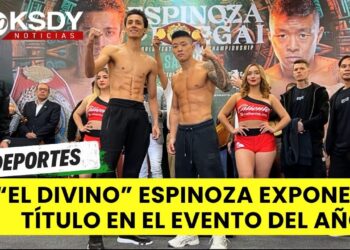 “El Divino” Espinoza expone su cinturón en evento del año