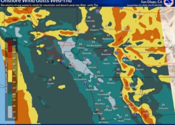 Prevén vientos fuertes en partes del condado de San Diego; emiten aviso meteorológico
