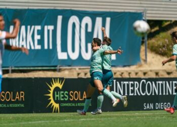 Alejandro Guido festejando el gol que le anotó a Las Vegas la tarde del domingo.