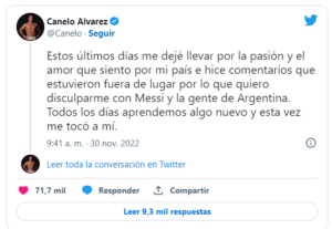 Canelo tweet