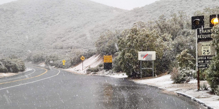 Nevada en San Diego usar cadenas