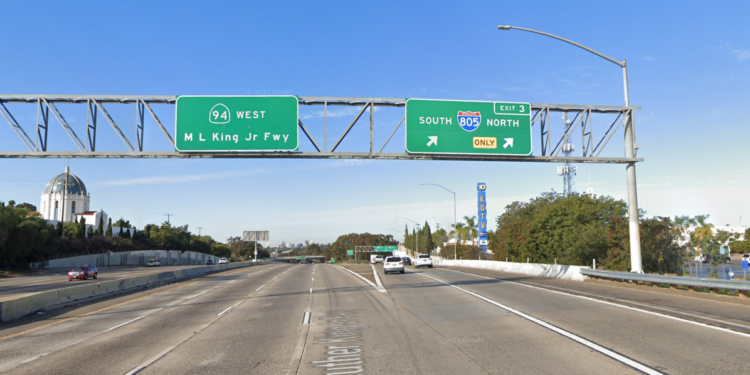 Cierre de conexión entre SR-94 con Interestatal I-805 durante la próxima semana