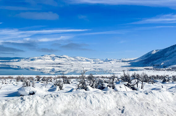 Así amaneció esta semana la Reserva Natural Estatal Mono Lake Tufa