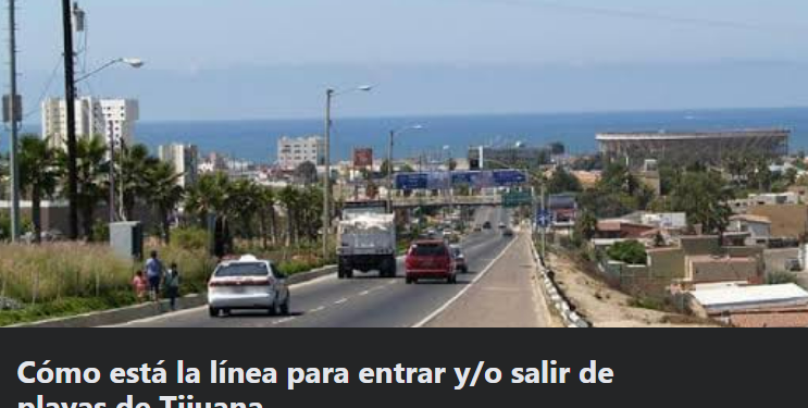 Playas de Tijuana como esta la linea