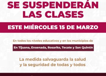 Protección Civil de Baja California suspende clases en todos los niveles educativos