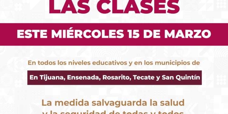 Protección Civil de Baja California suspende clases en todos los niveles educativos