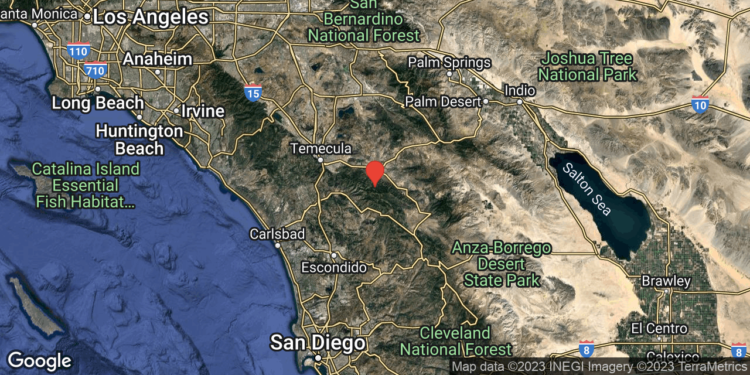 Se registra temblor de intensidad 4.5 en Aguanga, California