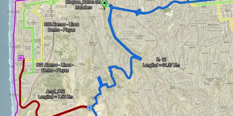 Modifica IMOS ruta de transporte hacia Playas de Tijuana