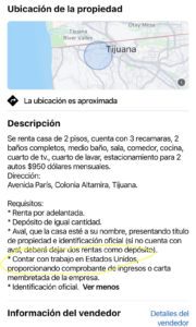 Requisitos de renta en Tijuana