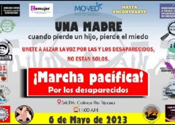 Marcha pacífica en Tijuana por los desaparecidos