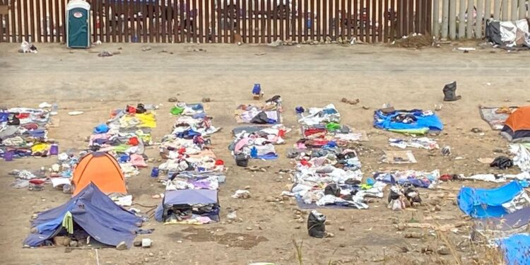 Campamento migrante