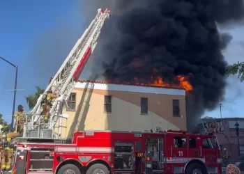Incendio quema dos edificios, 1 abandonado, en el centro de San Diego