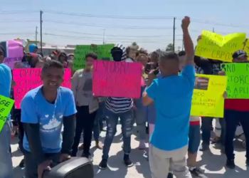 Migrantes protesta