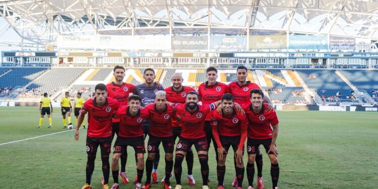 Los once de Xolos que cayeron ante Querétaro en la Leagues Cup.