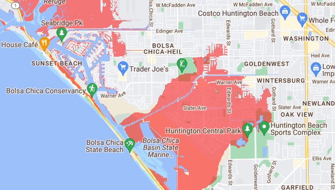 Estas áreas de California podrían estar inundadas en 2050