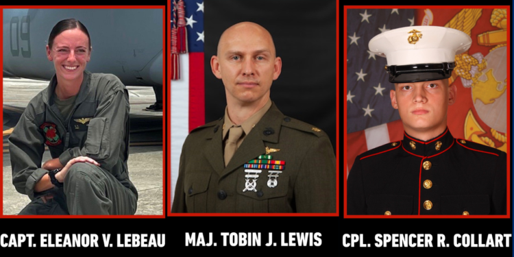 Marines de Camp Pendleton fallecidos en el accidente de avión en Australia