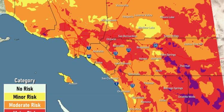 Advertencia por la ola de calor en la zona Este del condado de San Diego