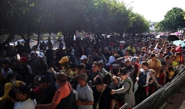 Instalan campamento migrante en Tapachula