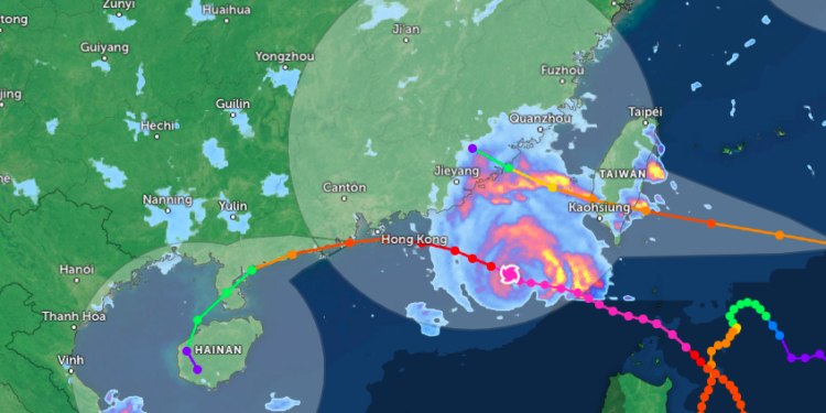 Tifón Saola en China