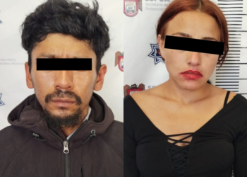 Detienen a pareja de asaltantes que robó a punta de pistola en taxi de ruta.