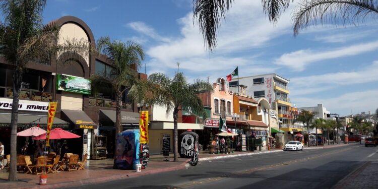 Avenida Revolución en el centro de Tijuana.