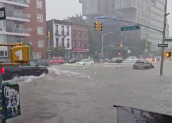 Fuertes inundaciones en Brooklyn, Nueva York