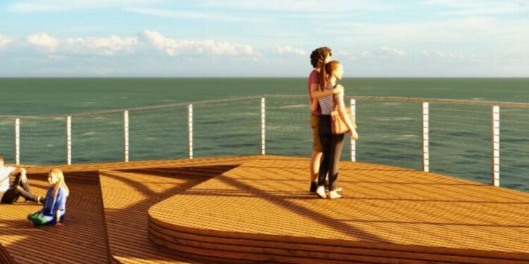 Prototipo de diseño para el nuevo muelle de Ocean Beach.