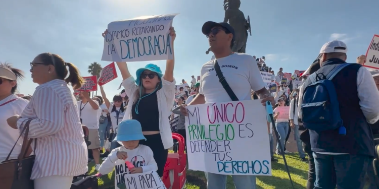 Manifestación poder judicial tijuana