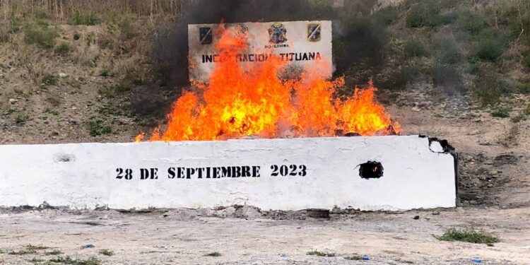 Incineran más de una tonelada y media de narcóticos en Tijuana