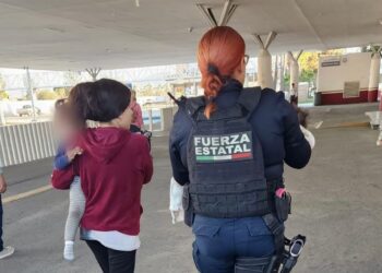 Fuerza Estatal rescató a tres infantes reportados como extraviados en Estados Unidos