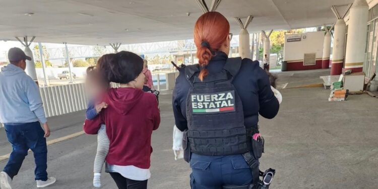 Fuerza Estatal rescató a tres infantes reportados como extraviados en Estados Unidos
