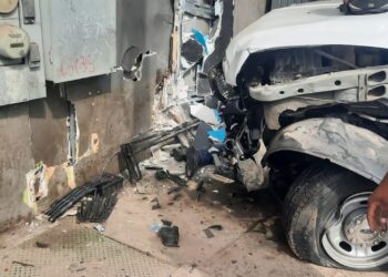 Fuerte accidente sobre en el Bulevar Benito Juárez
