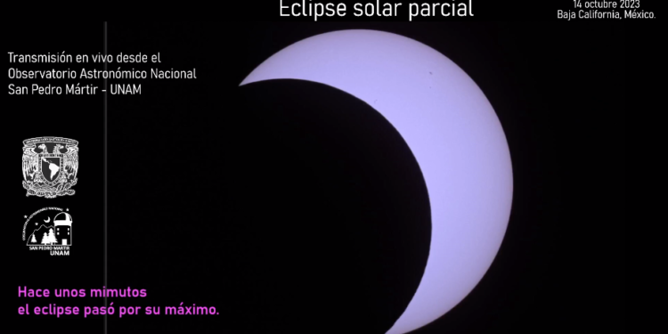 Siguen eclipse solar a través del Observatorio Astronómico Nacional en la Sierra de San Pedro Mártir