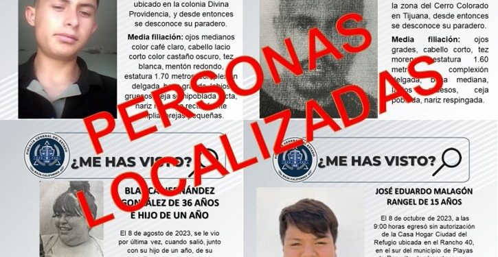 Localizan en Tijuana a cinco personas reportadas como desaparecidas