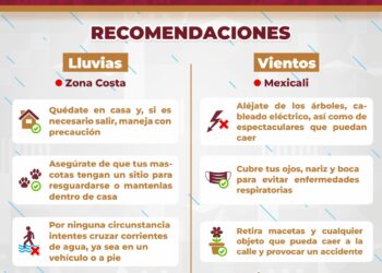 Emiten recomendaciones por llegada de tormenta a BC
