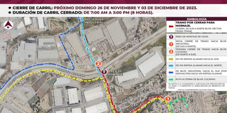 Cerrarán temporalmente el distribuidor vial Alamar – Terán
