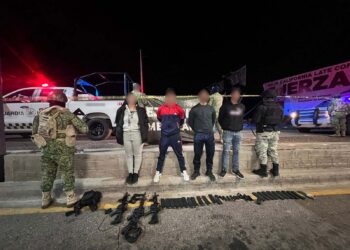 Cuatro sujetos transportaban un arsenal en la carretera Tijuana – Mexicali