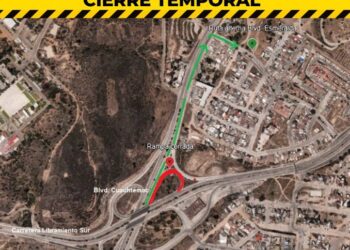 Anuncian el cierre temporal de rampa en bulevar Cuauhtémoc