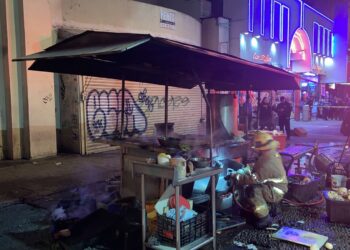Flamazo dejó dos lesionados en puesto de tacos sobre la avenida Revolución